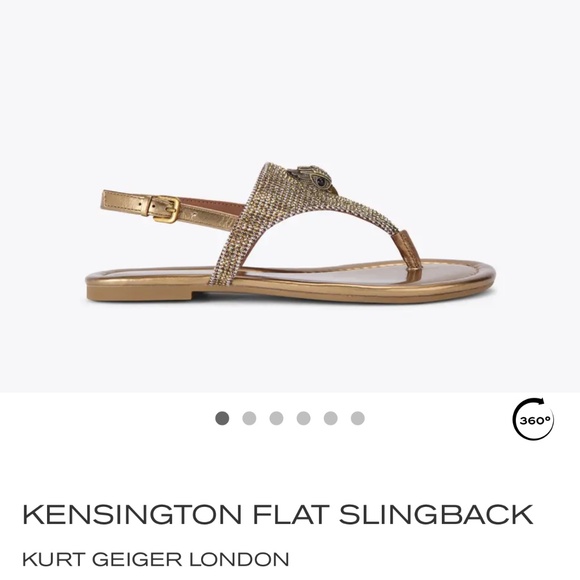 BRAND NEW KURT GEIGER GOLD SANDALS - Picture 3 of 7